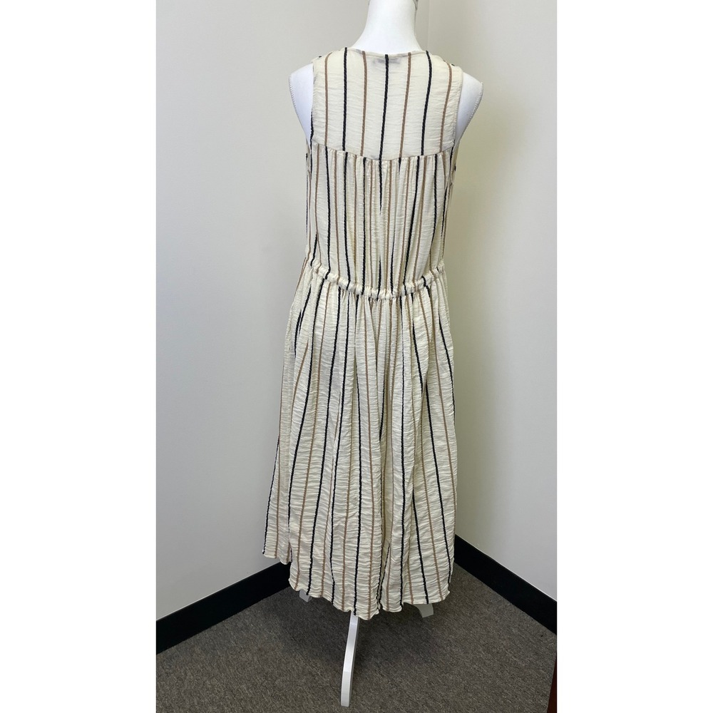 Three Graces London Striped Cotton Midi Dress 10 Beach Resortwear EuroSummer - Picture 4 of 16